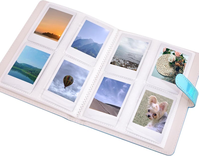 Sunmns Accessories Bundle Kit Compatible with Fujifilm Instax Mini 12 11 9 8 90 70 Instant Camera, Include Album, Film Stickers, Photo Frames, Hanging Frame, Strap (Bright Blue) - Image 2
